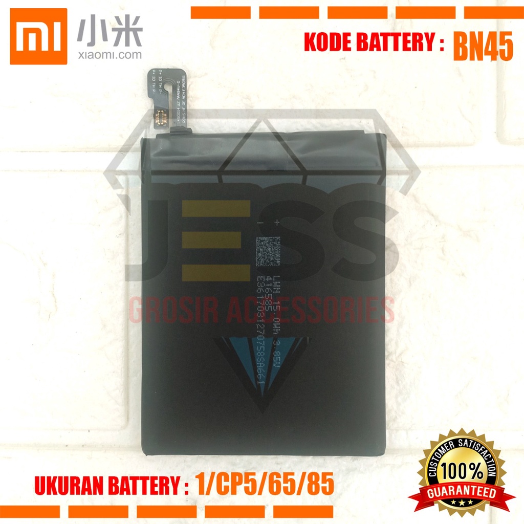 Baterai Battery Original Xiaomi BN45 &amp; BN-45 For Tipe REDMI Note 5 - Note 5 Pro - Note5 pro - M1803E7SG - M1803E7SC - M1803E7SH