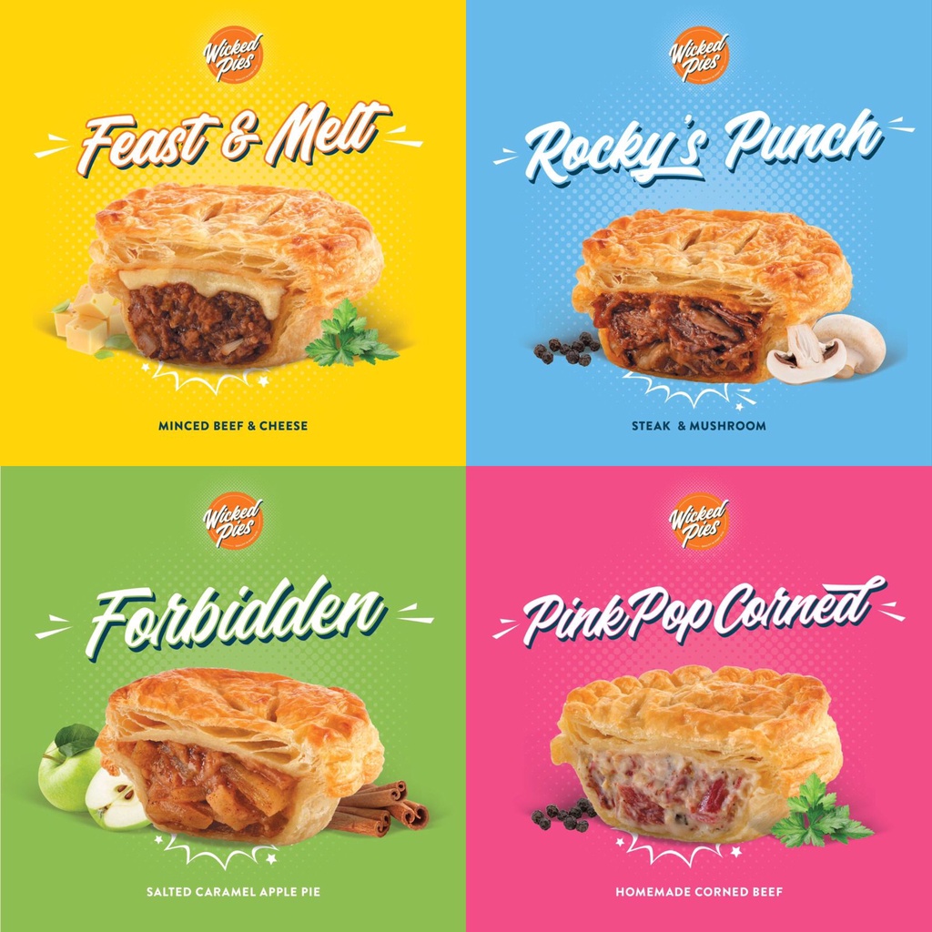 

Wicked Pies | Frozen Pies package of 4 Pies