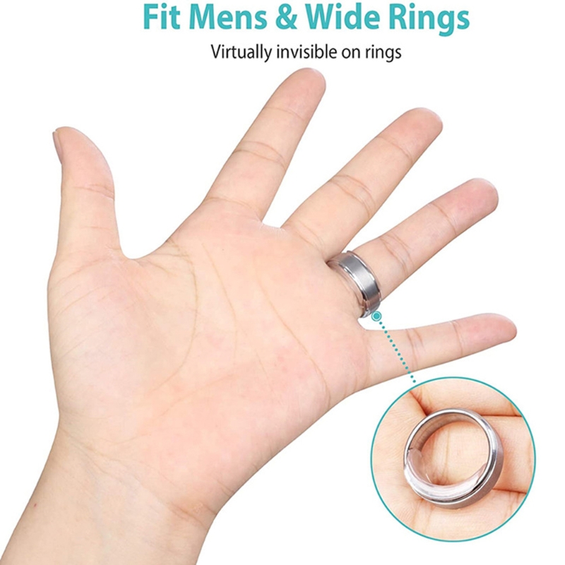 8Pcs 8 Sizes Silicone Invisible Ring Size Regulator/Transparent Resizer Loose Rings Pad Fit Any Rings Jewelry Tools