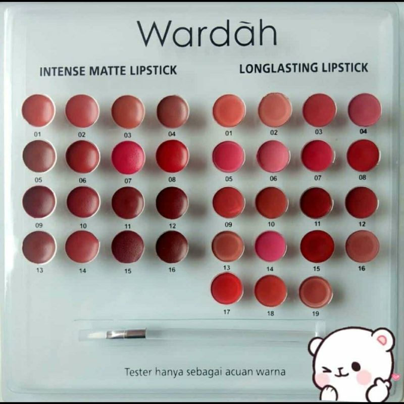 WARDAH PALETTE TESTER LIPSTIK 35 WARNA