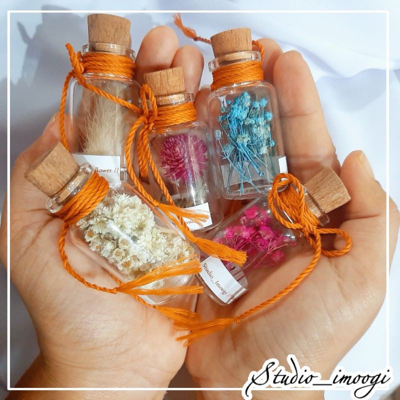 SOUVENIR NIKAH MURAH BUNGA DALAM BOTOL KACA VIAL 15ml | Shopee Indonesia