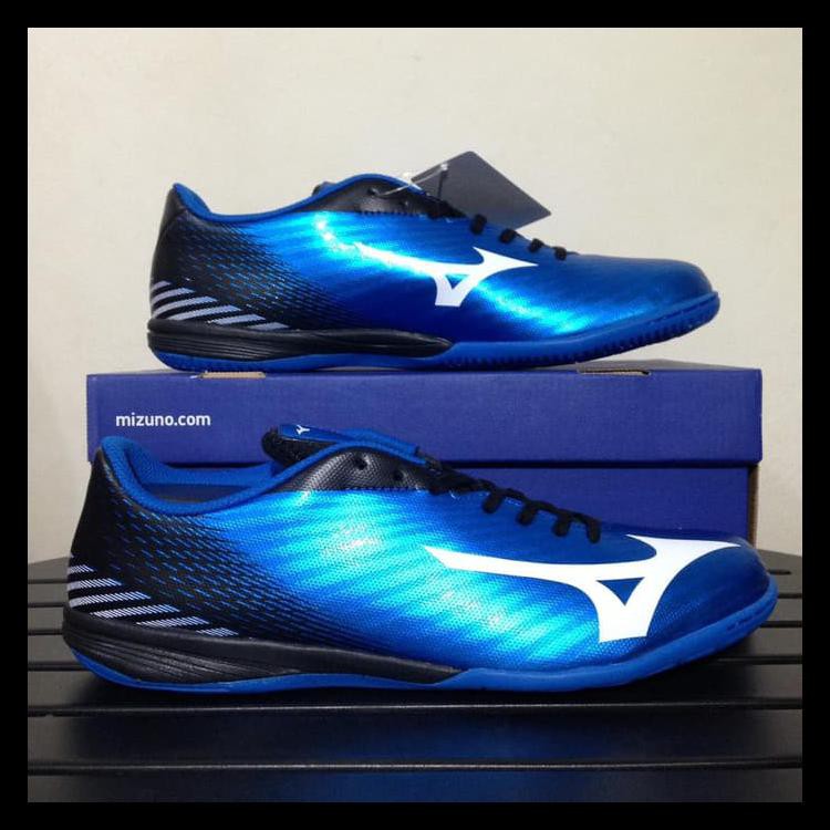 DISKON Sepatu Futsal Mizuno Basara Sala Select IN Directoire Blue Q1GA193201