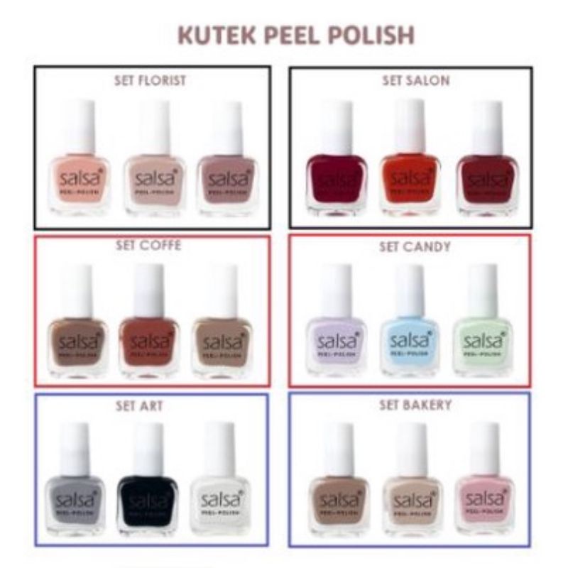 `ღ´ PHINKL `ღ´ Salsa kutek peel pell off isi 3 kelupas set