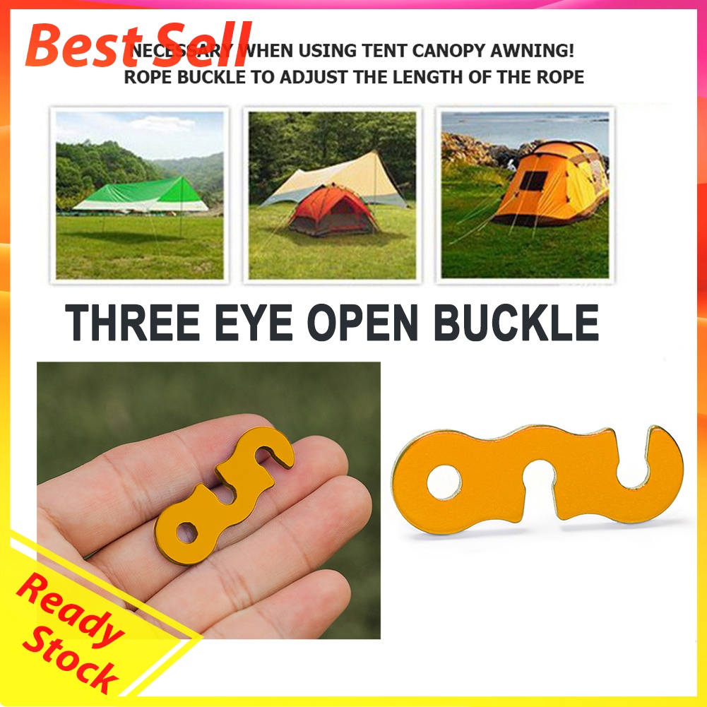 10pcs Adjustable Camping Tent Cord Rope Buckle S-Type Tensioners Fastener