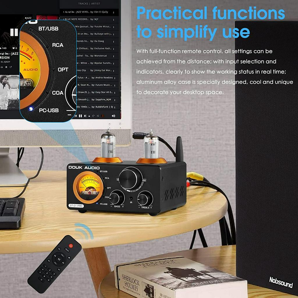 Nobsound Douk Audio ST-01 ST01 Pro HiFi Bluetooth 5.0 Tube Amplifier