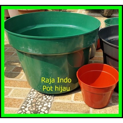 Pot Bunga 20cm Hijau Pot Tanaman Hias Grosir Murah Plastik 20 Cm Bibit