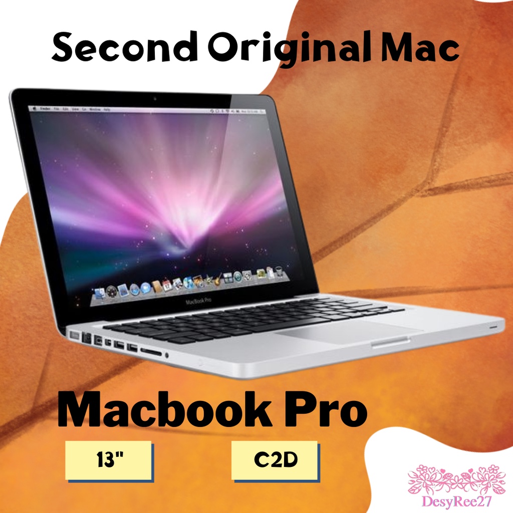 Laptop Macbook Pro 13-inch Second 2008 - 2009 - 2010 Core2duo ram 2GB Hdd 320GB Free Accesories