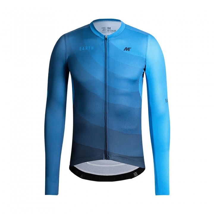 Jersey Sepeda Mysenlan Long Sleeve Jersey Earth Blue