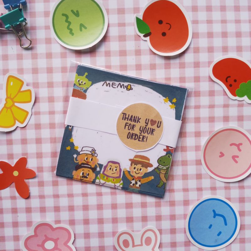 PRINT MEMOPAD UKURAN 8 X 8 cm KETEBALAN 80 GSM / MEMOPAD TERMURAH /  MEMO PRINT LUCU-8