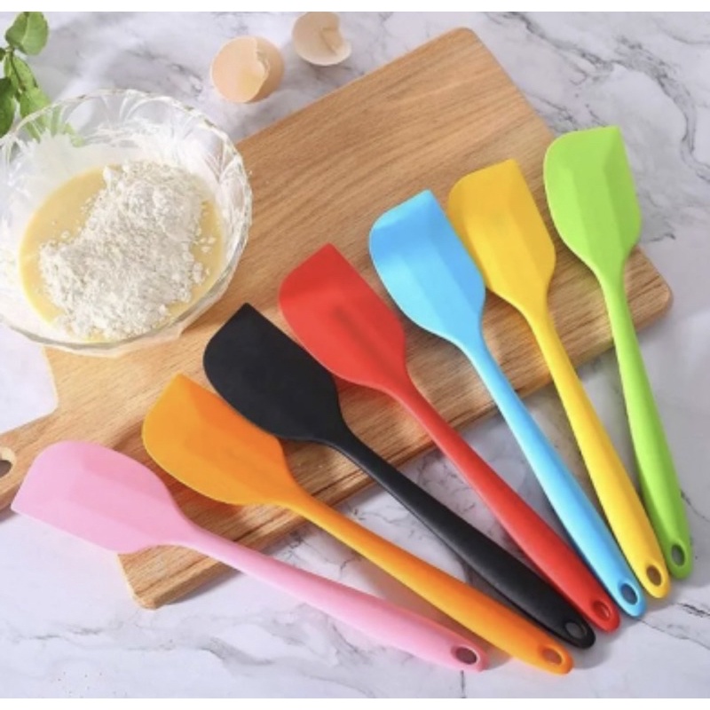 Spatula Sutil Silikon Masak Foodgrade Sodet Solet Masak Bikin Kue Mpasi Bayi // Spatula Stainless Sutil Set