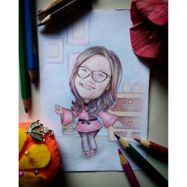 Kado Unik/ Kado Romantis/ Lukis Karikatur 4R