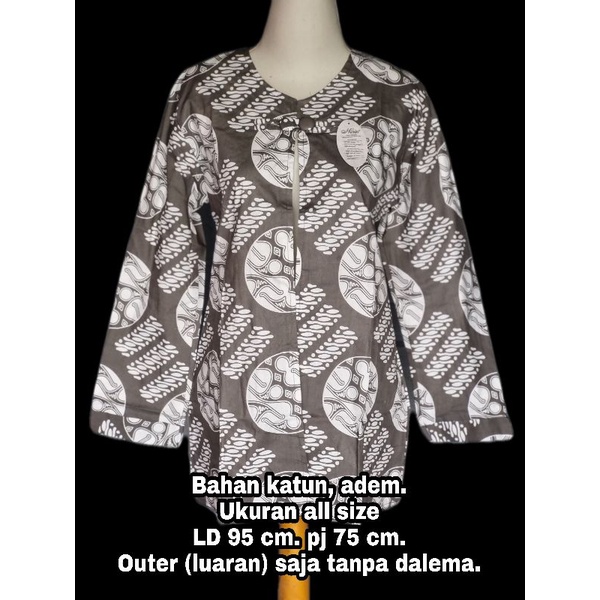 Baju Batik Kerja Kantor Bolero Monochrom Murah Elegan (COD)