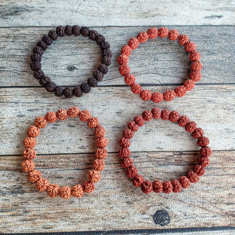 Gelang Genitri / Gelang Rudraksa Biji 8 mm Mukhi 5