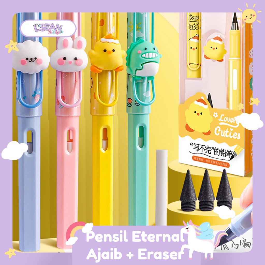 

Magic Eternal Pen Pensil Ajaib Abadi Motif Boneka Karakter Lucu