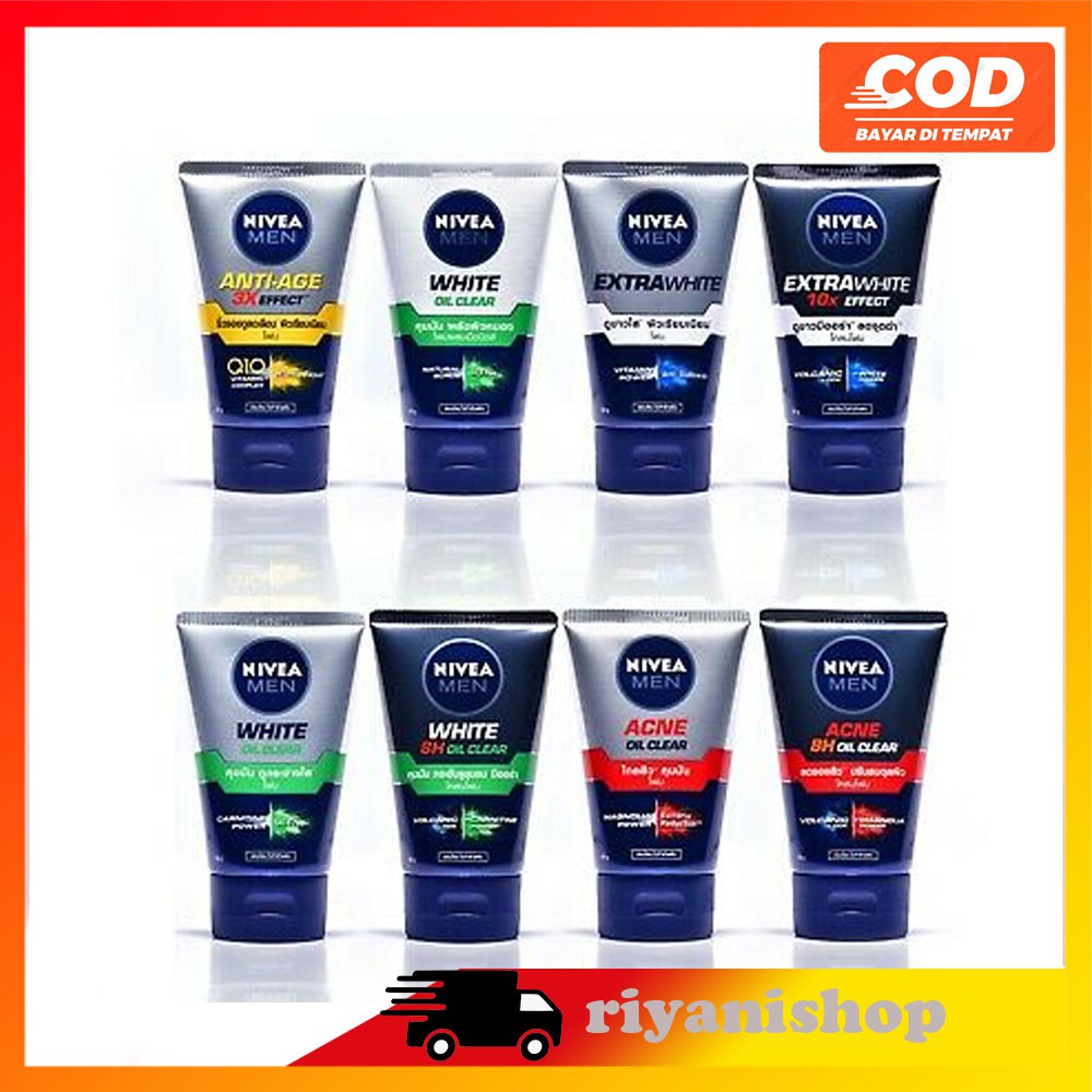 Nivea Men Facial Foam 100ml | Sabun Pembersih Muka Pria
