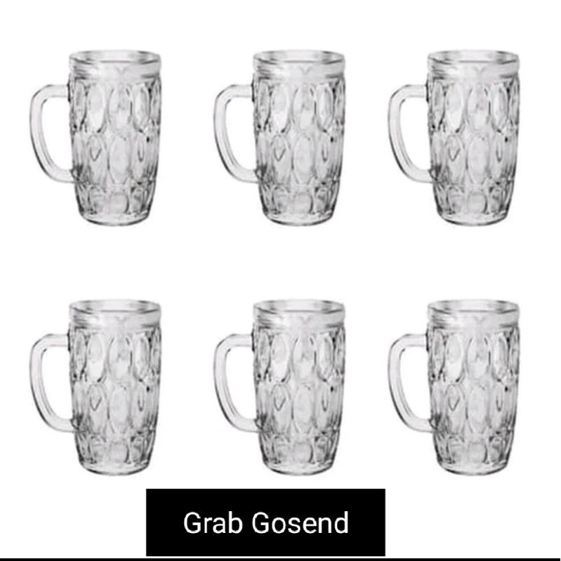 Gelas Es Teh / Gelas Cendol / Gelas Gagang / Gelas Jadul IE 13 (6 pcs)