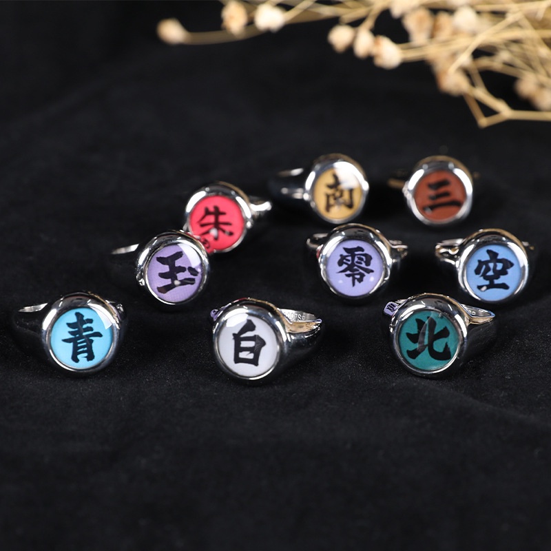 Cincin Adjustable Desain Naruto Akatsuki Untuk Unisex