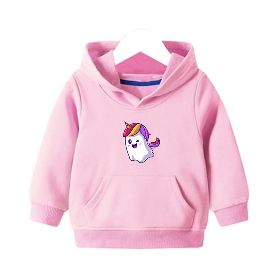 Hoodie Ghost Unicorn Sweater Pakaian Anak M - XXL