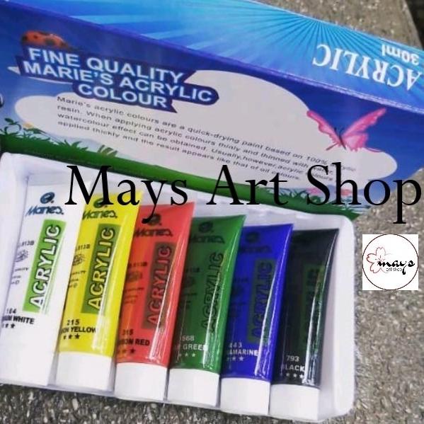 

Produk Berkualitas Cat Akrilik Set Lukis Maries Isi 6 Warna Dasar x 30 ml / Marie's Acrylic Paint Color 6x30 ml No 81306B Colour 6x30ml Anak / Profesional