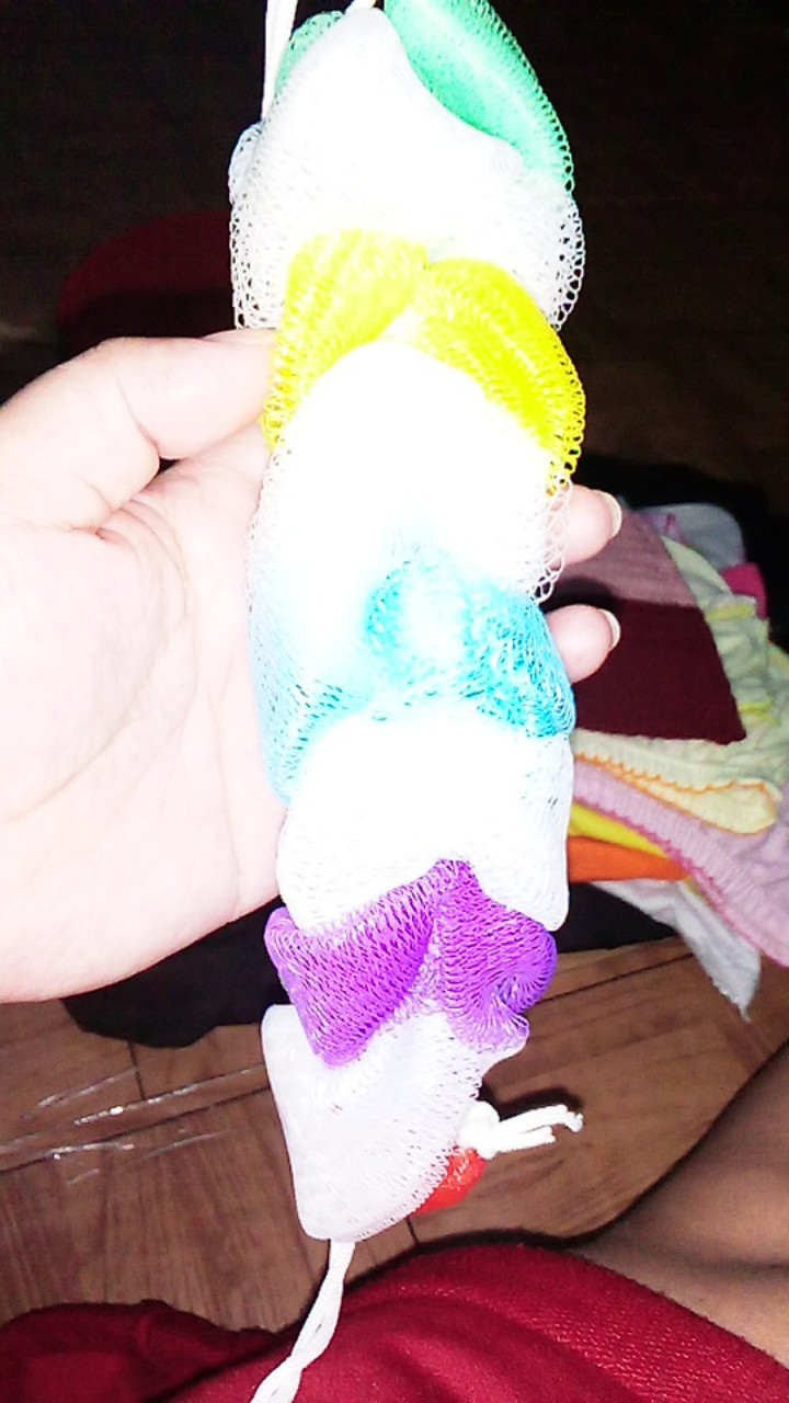 (hoko) Spon Mandi Spiral Panjang / Spons Mandi Bahan Nilon Panjang / Sponge Mandi Kepang