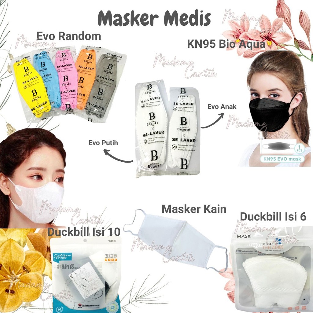 ✿ MADAME ✿ MASKER MEDIS EVO 3D KF94 KOREA 4PLY / MASKER EVO CORONA 4PLY MURAH