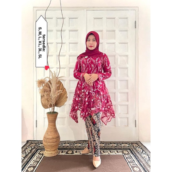 SETELAN KEBAYA BUSUI TILE MODERN/KEBAYA BUSUI TILE FRIENDLY/KEBAYA SERGAMAN PESTA/KEBAYA MEWAH BUSUI