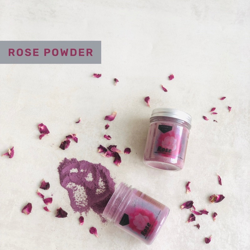 Organic&amp;Joy• Pure Rose Powder/ Bubuk Mawar Murni (Food grade,bubuk mawar alami,tanpa gula,natural)