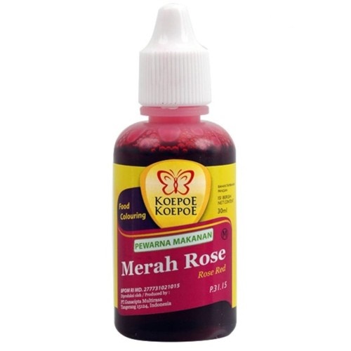 

Koepoe Pewarna Makanan Merah Muda / Pink 30ml Koepoe-Koepoe Food Colouring Rose Red