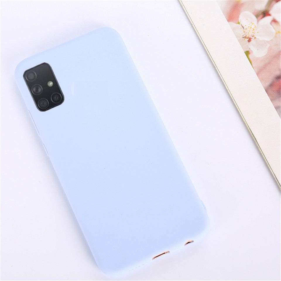 Samsung Galaxy A51 A71 S20 Pro S20 Ultra Candy Color Slim Thin Soft TPU Phone Case Cover-Light Purple 