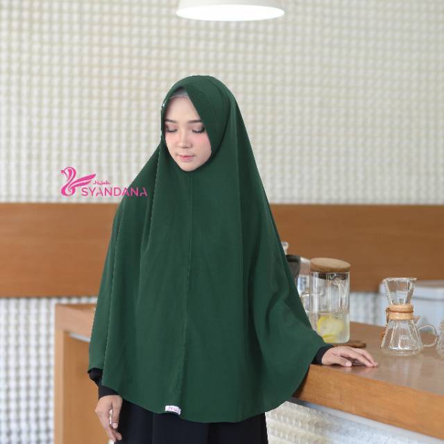 Hijab Syari Warna Hijau Botol - reihanhijab