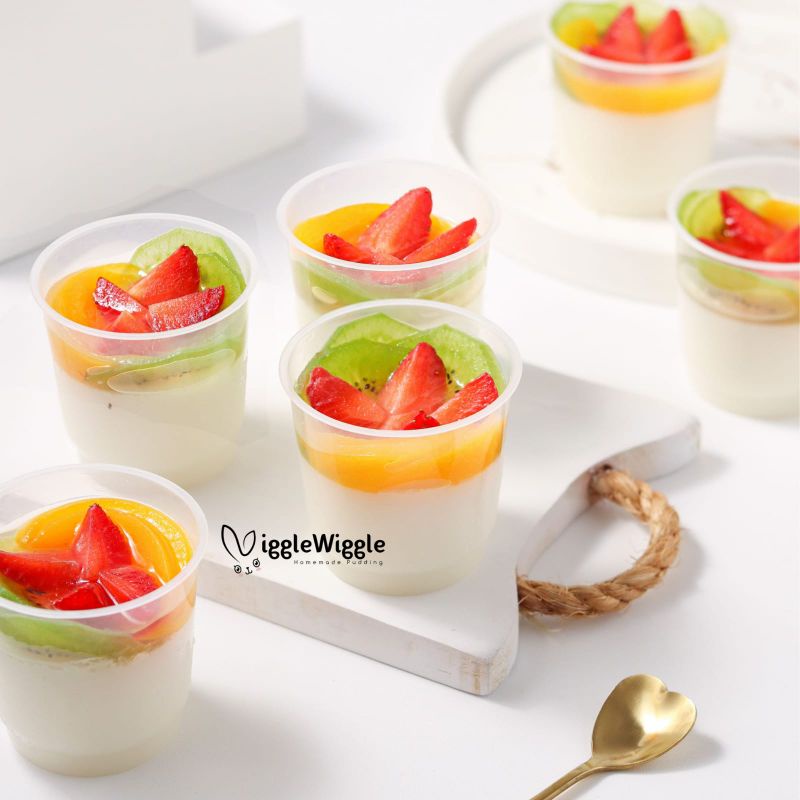 

Pudding silky vanila fruit pudding vanila topping buah segar dessert homemade