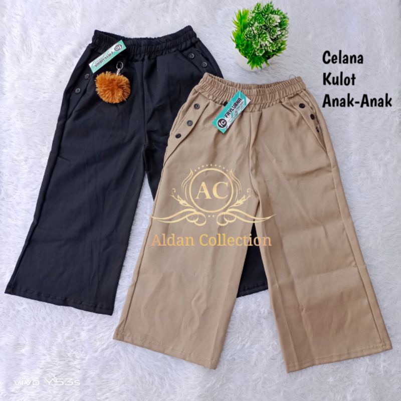 Celana Kulot Katun Anak Perempuan Usia 4_10 Tahun / Kulot Katun Anak / Celana Kulot Anak / Kulot Anak Perempuan / Celana Panjang Anak Perempuan / Celana Anak Perempuan