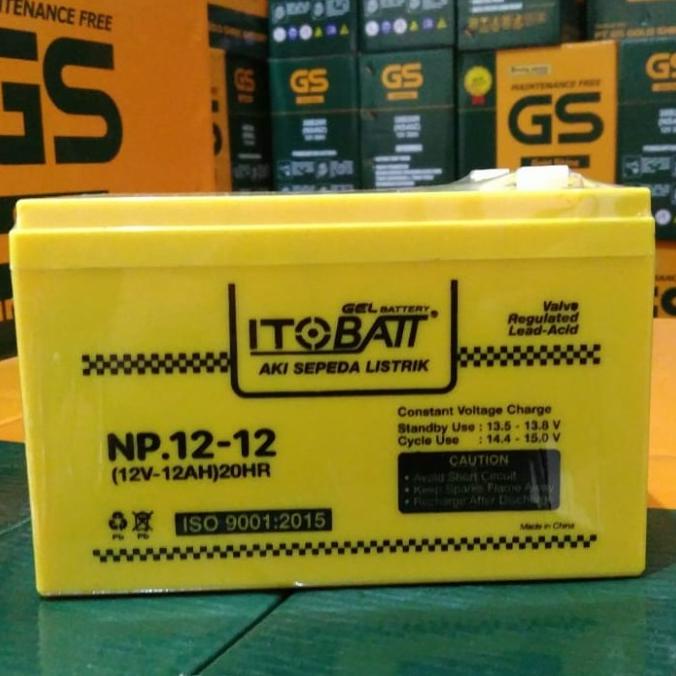 AKI SEPEDA LISTRIK 12V 12AH ITOBAT 12AMPER langgengb4 Buru Order