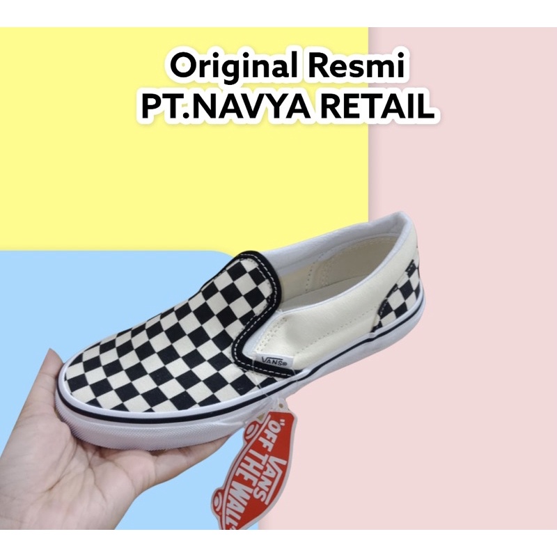 VANS - Classic Slip On Checkerboard Original Resmi PT. Navya Retail