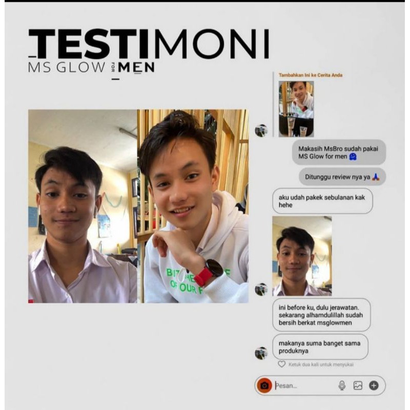 PAKET MS GLOW FOR MEN ORIGINAL perawatan wajah pria/ skincare (bisa cod)