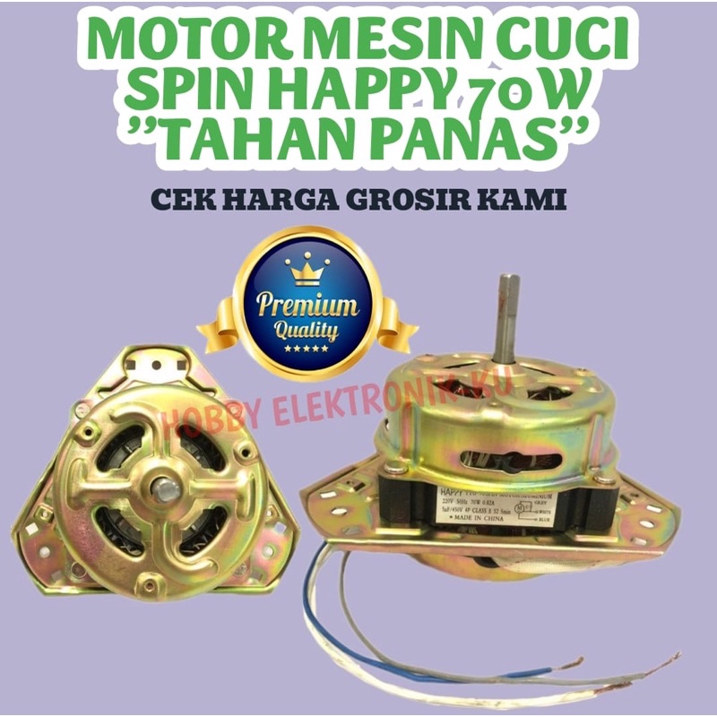 MOTOR MESIN CUCI SPIN HAPPY 70WATT TAHAN PANAS