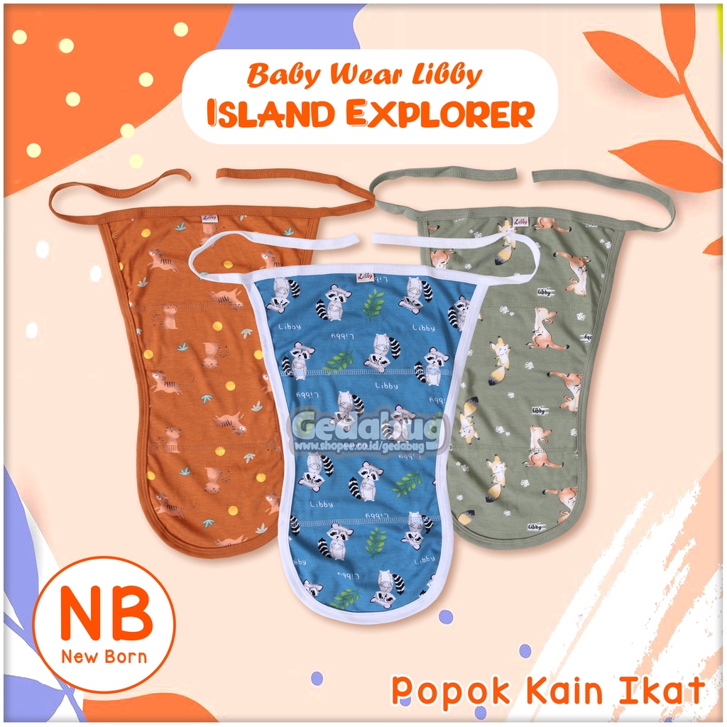 3pcs -  Popok Bayi Kain Ikat  Libby | Perlengkapan Bayi NewBorn Motif Terbaru GEDABUG