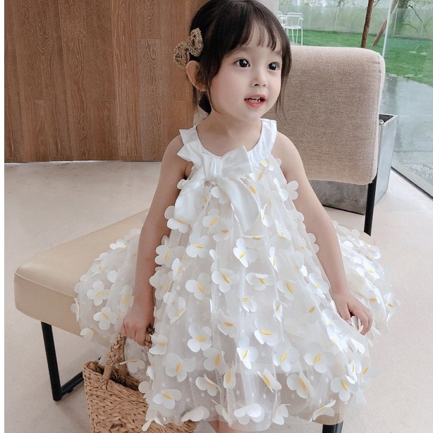 DR56-Dress Anak Perempuan Princess Flower Daisy