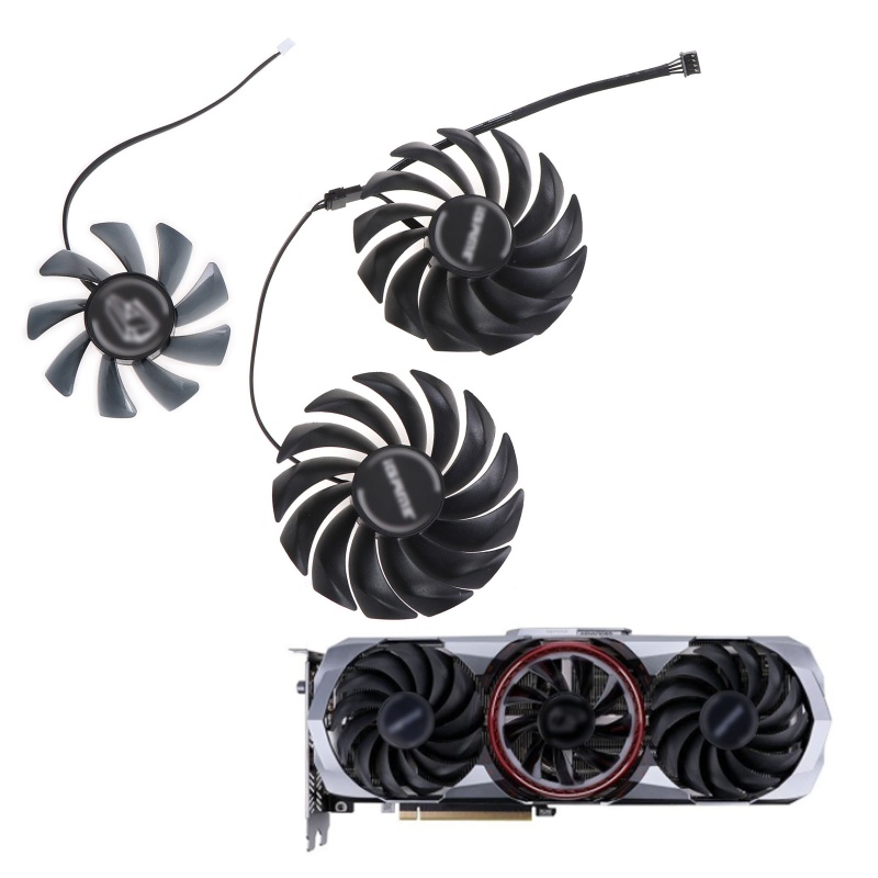 Bt PVA080E12R 12V 4P VGA Fan Graphics Card Cooler Fan Untuk GeForce RTX3060 Warna-Warni