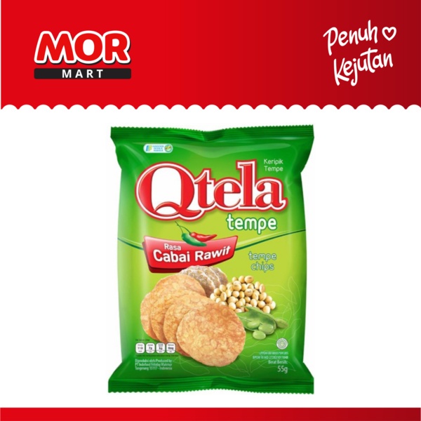 

QTELA Keripik Tempe Cabai Rawit Spicy Chili Chips 55 gr