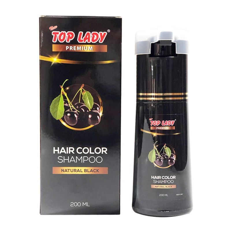 TOP LADY PREMIUM Hair Color Shampoo 200ML