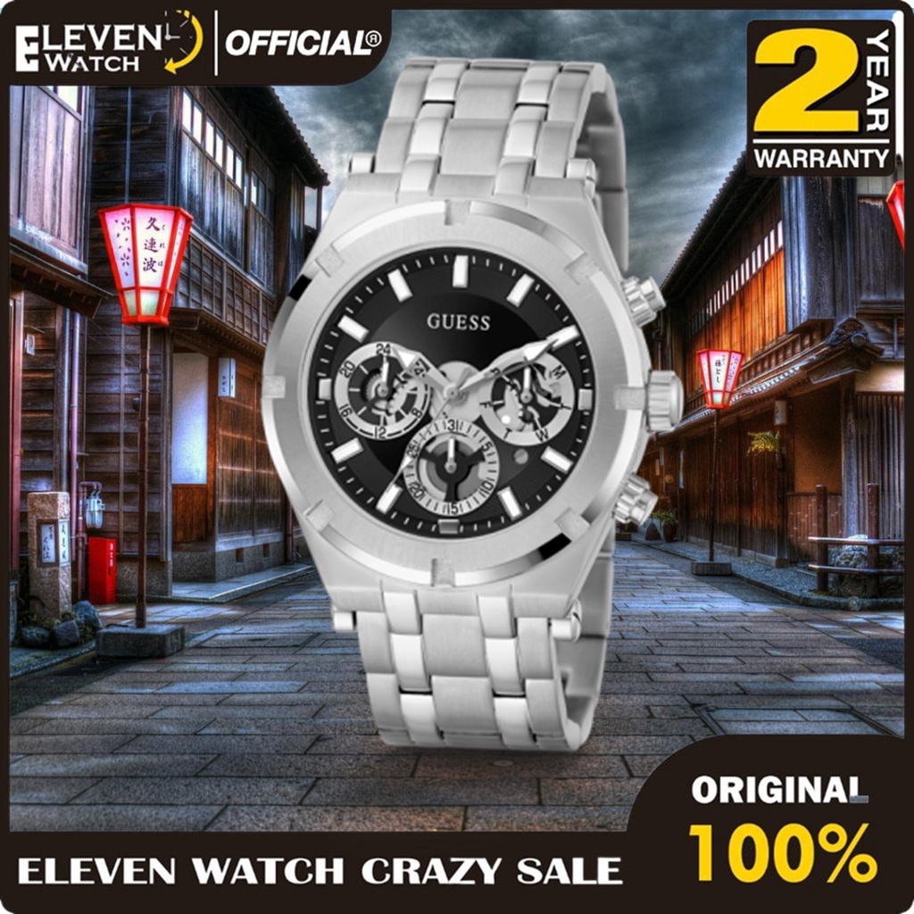 [Promo] Jam Tangan Pria Guess GW0260G1 Silver CONTINENTAL  Garansi 2 Tahun [COD]