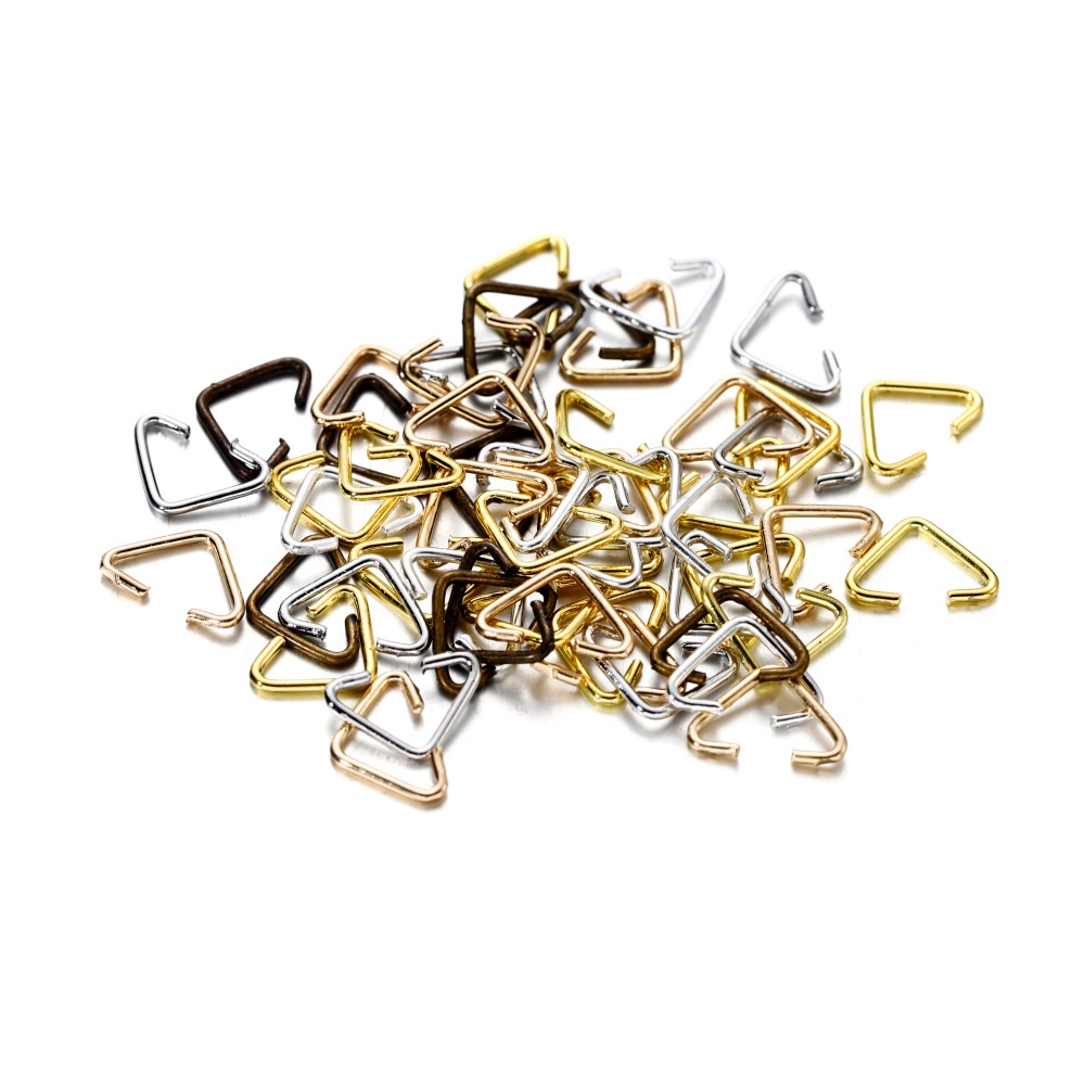 100pcs / Kantong Konektor Strap Gantungan Kunci DIY Bahan metal