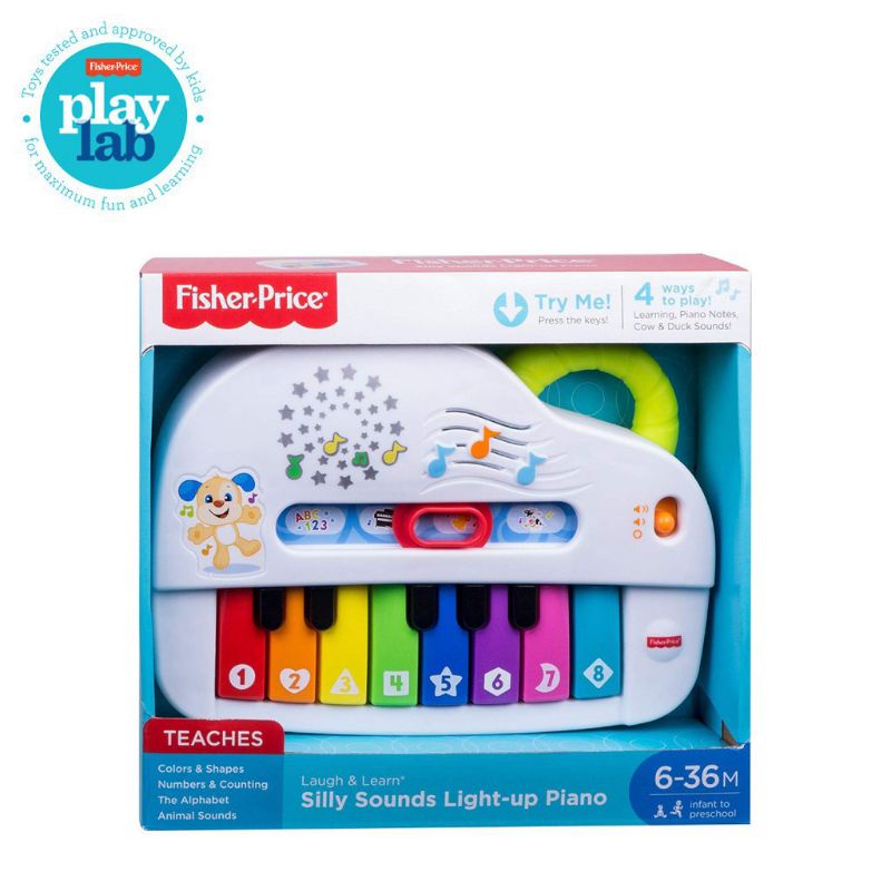 Fisher Price Laugh And Learn Silly Sounds Light Up Piano - Mainan Musik Anak