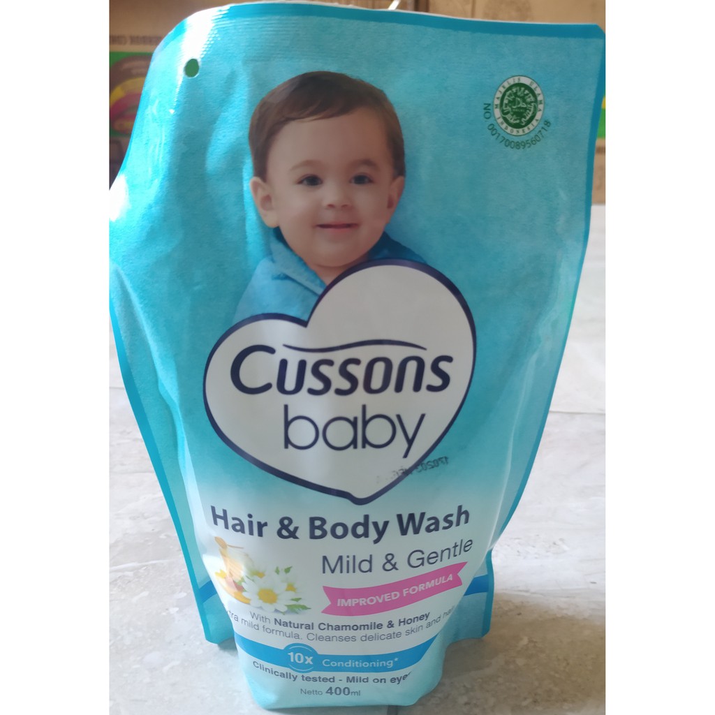 Cussons Baby Hair &amp; Body Wash New Born, Mild&amp;Gentle 400ml