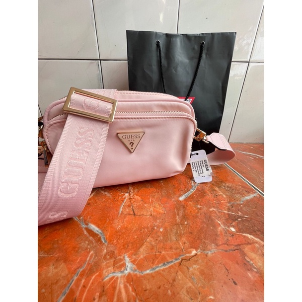 NEW GUESS SLING BAG PINK SIMPLE