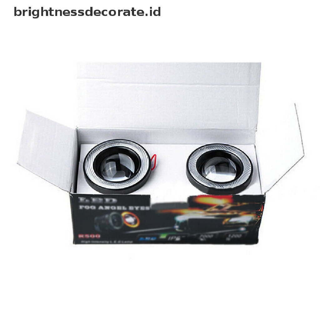 1 Pc Lampu Kabut Depan Mobil Suv Model Mata Malaikat Led 12v 3.5 &quot;