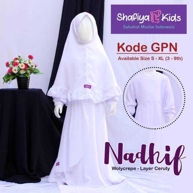 [[ SHAFIYA KIDS ]] Set Gamis Anak Putih Nadhif Series
