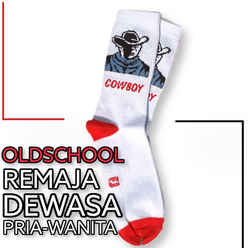 Kaos Kaki Oldschool Distro Skate Panjang Sebetis Pria dan Wanita Dewasa Kaos Kaki Olahraga