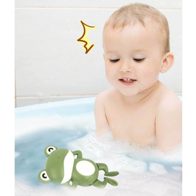 mainan katak kodok berenang bergerak dalam Air baby bath toys mainan mandi anak bayi tanpa baterai